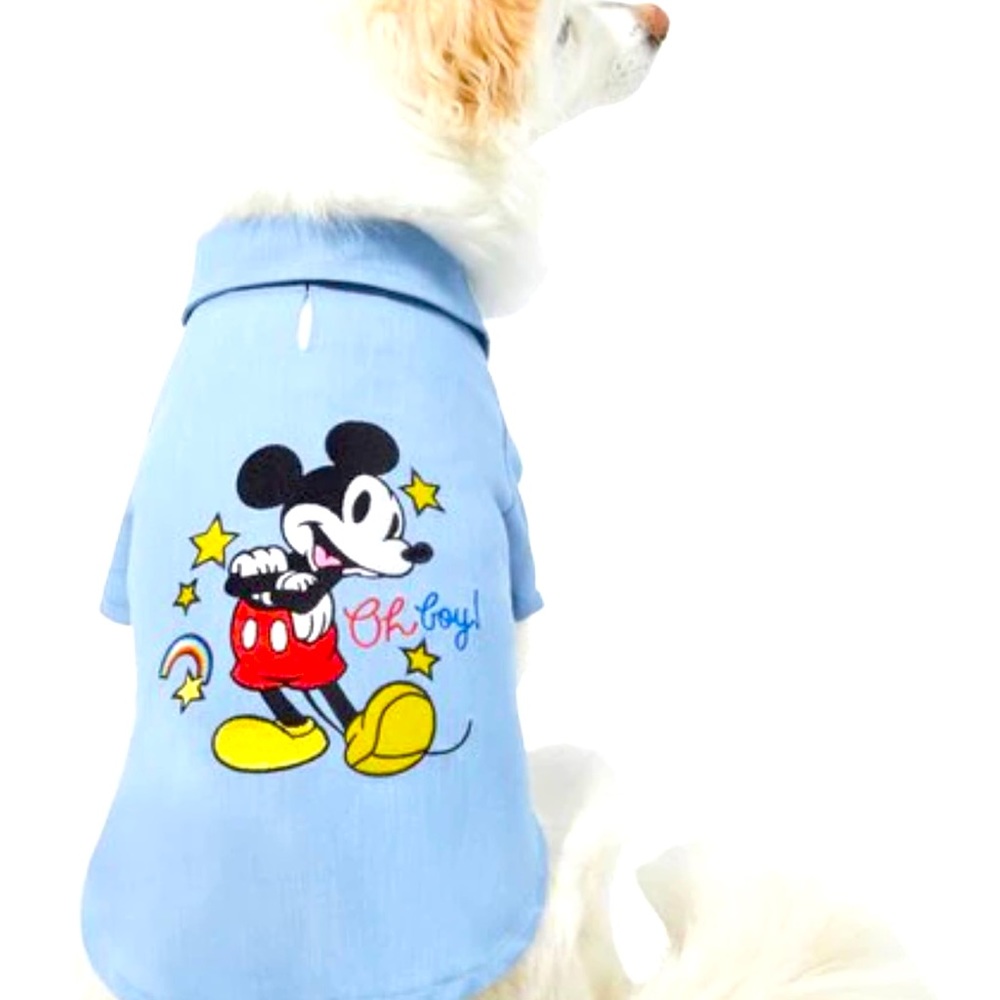 COPY - Disney Mickey Mouse Chambray Dog shirt new with tags.